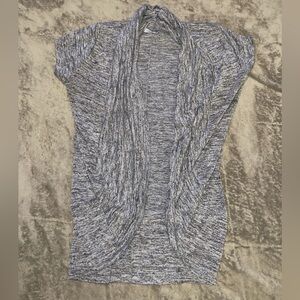 Gray and white cardigan